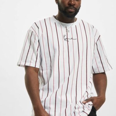 Camiseta KARL KANI manga corta para unisex SMALL SIGNATURE PINSTRIPE TEE White Ref. KKMQ12143WTH Blanca rayas