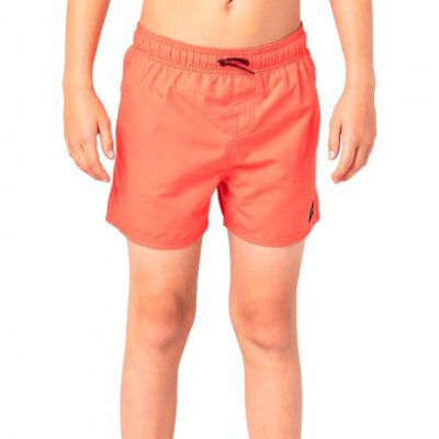 Bañador RIP CURL surfero niño Short elástico Classic Volley Boy Orange Ref. KBOGA4 Naranja logo pierna