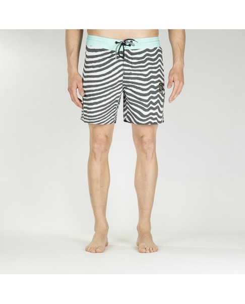 Bañador VOLCOM corto para Hombre Mag Vibes 16 Boardshort Paq Ref. A0811808 rayas negro/blanco/azul | Martimpe Berart - Tienda de Moda en Gausach, Vielha, Valle de Aran