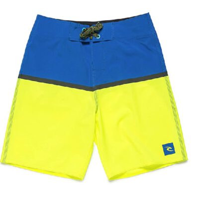 Bañador RIP CURL surfero niño Short elástico Mirage Combine 17 blue Boardshort Ref. KBODB4 azul/amarillo fluor