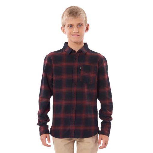 Camisa de Manga Larga Niño Rip Curl Flanela Check This Long Sleeve Shirt Boy Ref. KSHDW9 cuadros granate