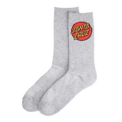 Calcetines SANTA CRUZ unisex hasta la pantorrilla Dot Sock Heather Grey Ref. SCA-SCK-0252 gris con logo