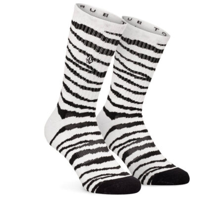 Calcetines VOLCOM unisex tobilleros punto VIBES - WHITE Ref. D6302003 Blanco/negro