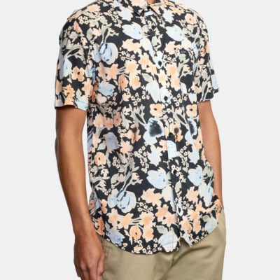 Camisa RVCA Manga Corta Hombre PRESSURE DROP PIRATE BLACK (3837) Ref. W1SHRORVP1 Estampado floral multicolor