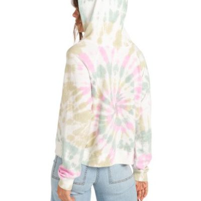 Sudadera BILLABONG con capucha para Mujer Surfline Hoodie SALT CRYSTAL Ref. W3FL04 Blanca tie-dye