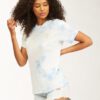 Camiseta Mujer BILLABONG manga corta Take A Trip ICE BLUE (0171) Ref. W3KT04BIP1 Tie-Dye azul/blanca