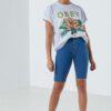 Camiseta manga corta OBEY chica Lotus flower White Ref. 9111400 blanca flores pecho