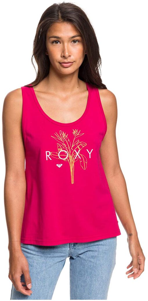 Camiseta ROXY licra sin Mangas para Mujer Closing Party (mqt0) Ref. ERJZT04807 fucsia logo pecho