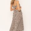 Vestido AMUSE SOCIETY largo tirantes para mujer Fern woven dress-Tam Ref. AD060FER rayas caldera