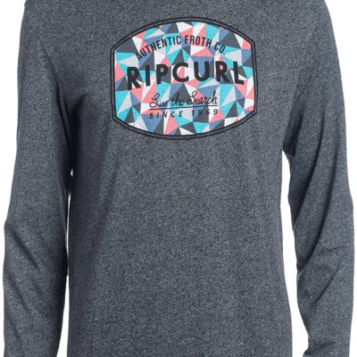 Camiseta RIP CURL hombre manga larga surfera Scratched Window LS tee Dark Marle Ref. CTESS4 gris logo pecho