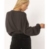 Top corto AMUSE SOCIETY manga larga para mujer MELO L/S KNIT Ref. AF02OMEL carbón
