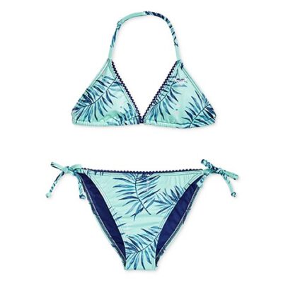 Conjunto de Bikini ROXY dos piezas niña Jungle Poem (gcz6) Ref. ERGX203067 azul turquesa floral