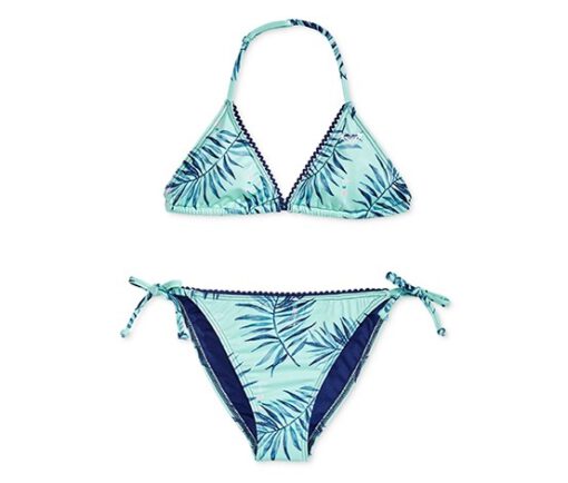 Conjunto de Bikini ROXY dos piezas niña Jungle Poem (gcz6) Ref. ERGX203067 azul turquesa floral