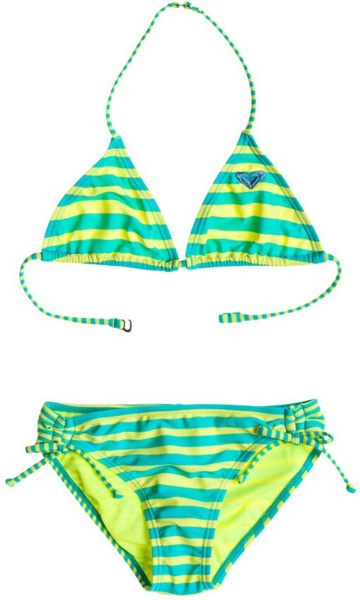 Conjunto de Bikini ROXY dos piezas niña Tiki Tri Surfing set (blw3) Ref. ARGX203023 verde rayas