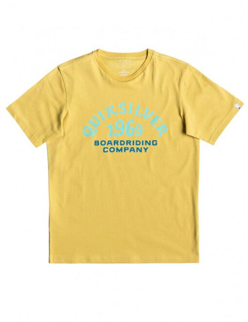 Camiseta QUIKSILVER manga corta niño surfera Kirra Shakka (yhp0) Ref. EQBZT03940 amarilla logo pecho