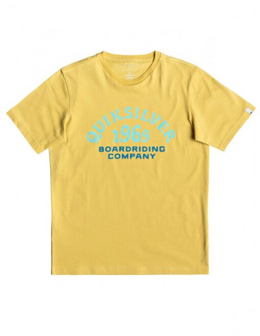 Camiseta QUIKSILVER manga corta niño surfera Kirra Shakka (yhp0) Ref. EQBZT03940 amarilla logo pecho