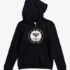 Sudadera ROXY niña con capucha y cremallera The Good Side ANTHRACITE (kvj0) Ref. ERGFT03410 Negra logo pecho dorado