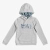 Sudadera ROXY niña con capucha Hope You Know HERITAGE HEATHER (sgrh) Ref. ERGFT03563 gris logo flores