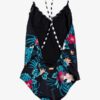Bañador entero ROXY 1 pieza niña ROXY Sunkissed ANTHRACITE BADAMI (kvj1) Ref. ERGX103074 negro flores