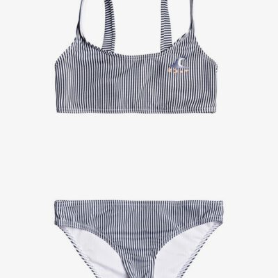 Conjunto de Bikini ROXY dos piezas niña Bralette Early ROXY MOOD INDIGO VOGIA S (bsp3) Ref. ERGX203263 rayas blanco/ marino