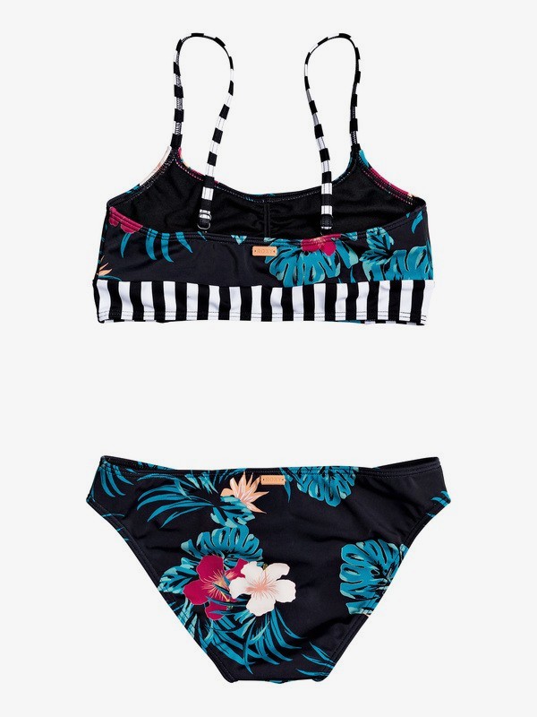 Conjunto de Bikini ROXY dos piezas niña ROXY Sunkissed ANTHRACITE BADAMI (kvj1) ERGX203287 negro floral Martimpe Berart - Tienda de en Gausach, Vielha, Valle de Aran