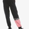 Pantalón de Chándal ROXY gym para Mujer Modern Tale ANTHRACITE (kvj0) Ref. ERJFB03267 negro detalles rosas