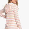 Sudadera ROXY Capucha y Cremallera para Mujer Trippin (mfgs) Ref. ERJFT03934 rosa/blanca rayas