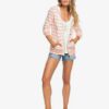 Sudadera ROXY Capucha y Cremallera para Mujer Trippin (mfgs) Ref. ERJFT03934 rosa/blanca rayas
