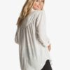 Camisa ROXY Mujer manga larga con botones Easky (wbt0) Ref. ERJWT03101 blanca estrellas