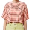 Camiseta manga corta OBEY chica Gazer Box Top Ref. 231080091 Rayada Peach Multi naranja rayada