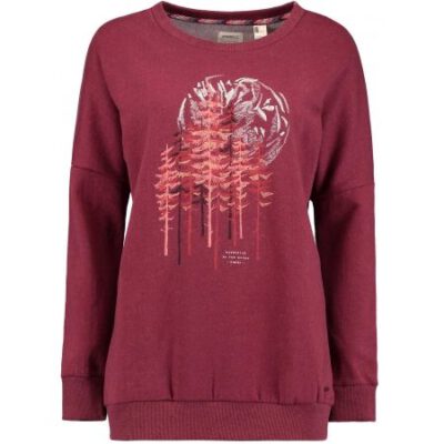 Sudadera O'NEILL cuello redondo para mujer LW PEACEFUL PINES SWEAT S-HIRT current red Ref. 7P6405 Granate