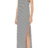 Vestido O'NEILL largo camiseta con tirantes para mujer LW Racerback Jersey DRESS Black/white Ref. 9A8912 Blanco/negro rayas