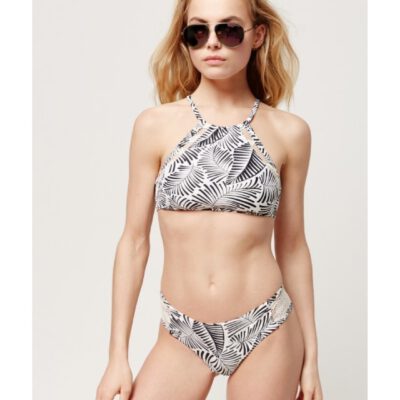 Top de bikini O'NEILL una pieza talle alto Mujer PW SOARA LACE TOP Ref. 9A8565 blanco/negro étnico