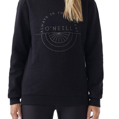 Sudadera O'NEILL cuello redondo para mujer LW EASY CREW SWEATSHIRT Black out Ref. 8P6406 negro