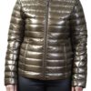 Chaqueta con capucha Jott de plumas pato Mujer Kaki 3921/1922 CLOE LAQUEE BASIC Justoverthetop Color caqui verde metalizada