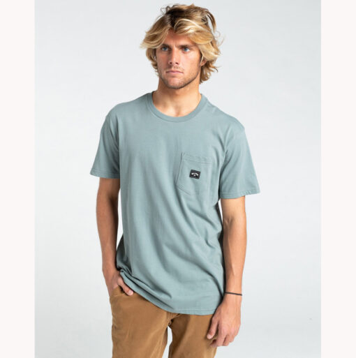 Camiseta BILLABONG para hombre manga corta Stacked slate Ref. W1SS73BIP1 pizzarra lisa bolsillo pecho