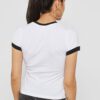 Camiseta OBEY manga corta para mujer STUCK IN THE MIDDLE White/black Ref. 266791246 blanca/negra
