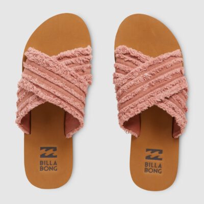 Sandalias BILLABONG Chanclas con tirantes cruzados lona deshilachados High Sea Ref. SOFF12BIP0 henna rosa