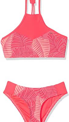 Conjunto de Bikini O'NEILL dos piezas Crop Top niña PG HIGH NECK Ref. 9A8374 flores tropicales