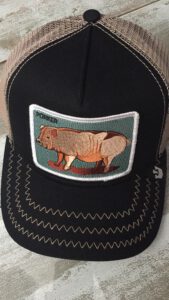 Gorra animales GOORIN BROS rejilla Trucker Wolly Mammoth negra/beig Mamut