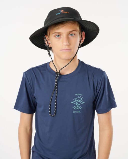 Sombrero RIP CURL de ala ancha algodón niños Beach hat-boy Ref. KHABF9 negro