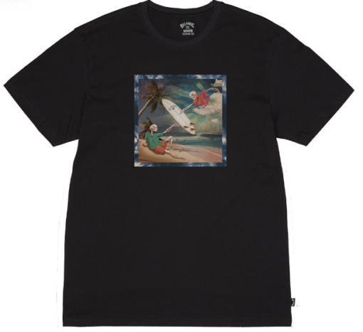 Camiseta BILLABONG para hombre manga corta First Sight Tee SS Black Ref. SS1SS75 negra calaveras surferas