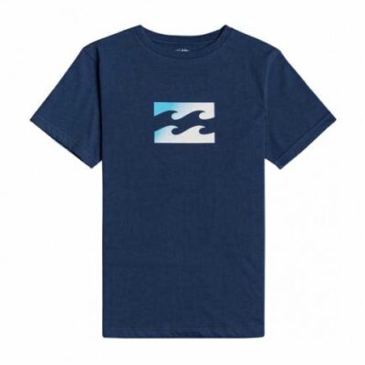 Camiseta BILLABONG surfera manga corta niño surfera TEAM WAVE Navy Ref. S2SS09 azul logo frontal