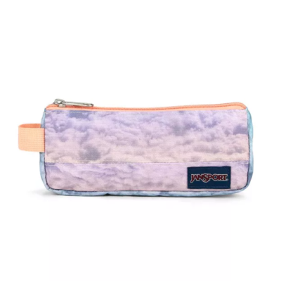 Estuche JanSport escolar: Basic Accessory Pouch Ref. EK0A5BAEN56 Cotton candy clouds nuves rosa palo