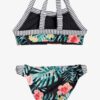Conjunto de Bikini ROXY dos piezas Crop Top niña Happy Spring (kvj5) Ref. ERGX203195 flores/rayas