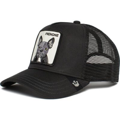 Gorra Animales GOORIN BROS TRUCKER rejilla y ajustable FRENCHIE perro negra/blanca