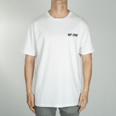 Camiseta RIP CURL hombre manga corta surfera Warped Tee White Ref. CTEVH4 blanca logo pecho y espalda