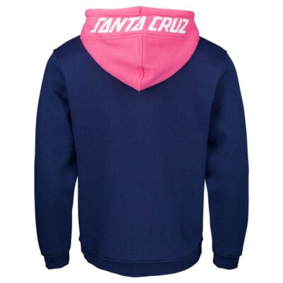 Sudadera Santa Cruz hombre con capucha y cremallera halo zip hood sca-hdz-0262 dark navy /orchid pink azul y rosa