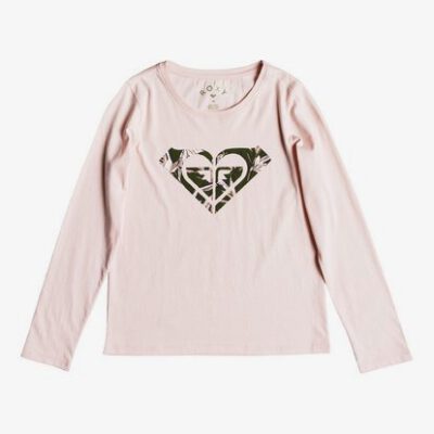 Camiseta ROXY niña manga larga gradual awakening Ref. ergzt03326 Color rosa claro dibujo corazon