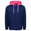 Sudadera Santa Cruz hombre con capucha y cremallera halo zip hood sca-hdz-0262 dark navy /orchid pink azul y rosa